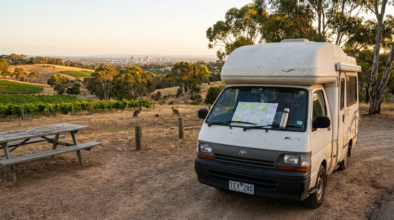 Map for Budget RV Itinerary in Adelaide - Affordable Routes 2026